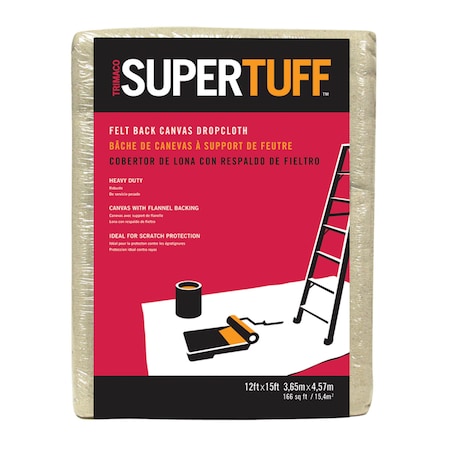 Trimaco Trimaco SuperTuff 12 ft. W X 15 ft. L Canvas/Felt Drop Cloth 1 pk FB3